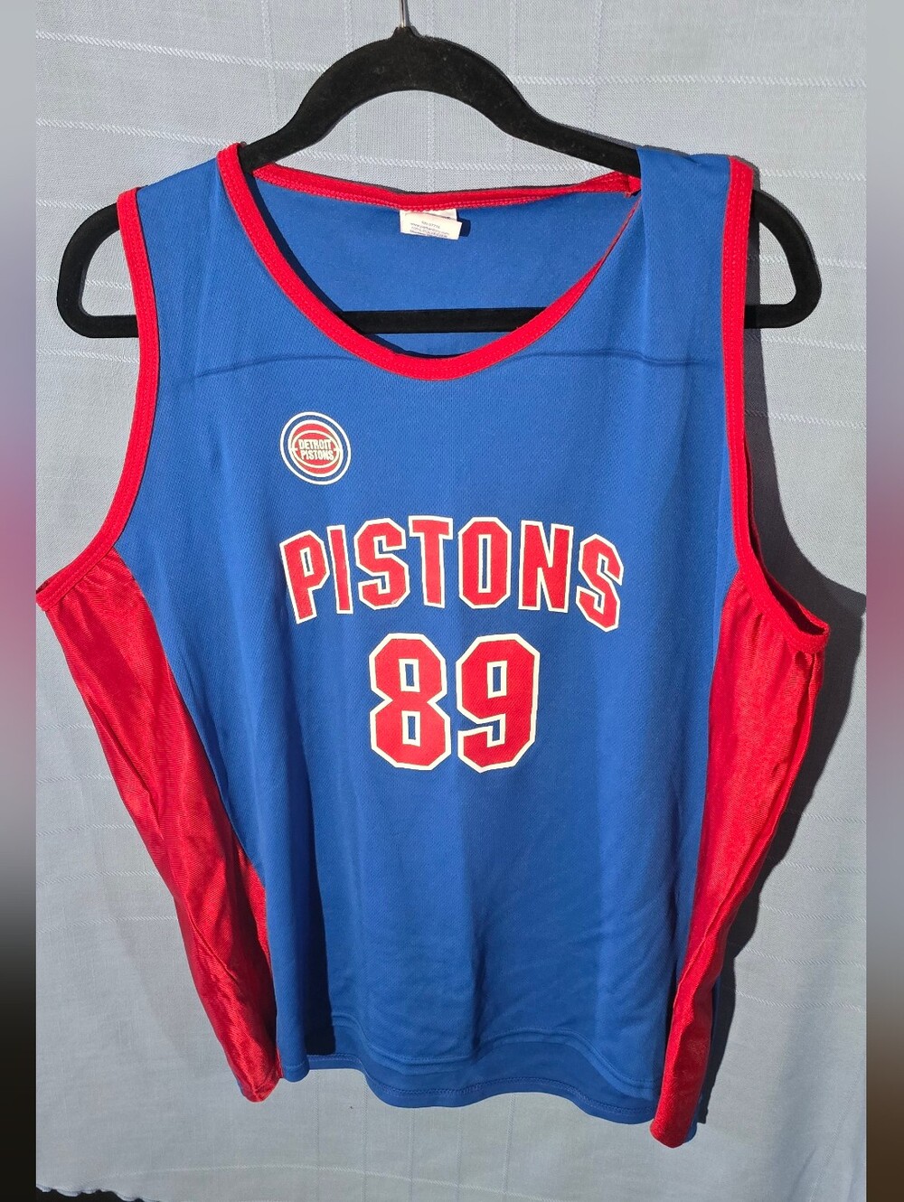 Pistons Blue & Red Basketball Jersey Commerating The 89/90 Championship
